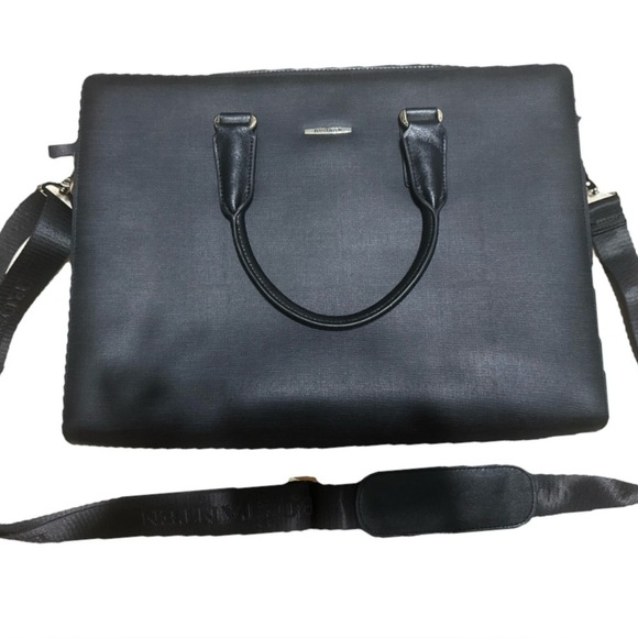 BOSTANTEN Black Leather Briefcase/Laptop/Business Bag NWOT - Picture 8 of 16